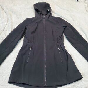 Lauren Ralph Lauren Black Lightweight Classic Solid Basic Hooded Jacket Women XS